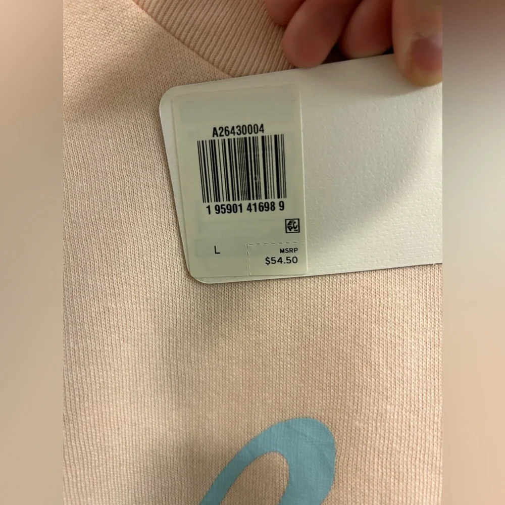 🍁NWT Peach and Blue Levi’s Cropped Sweatshirt - Picture 12 of 15